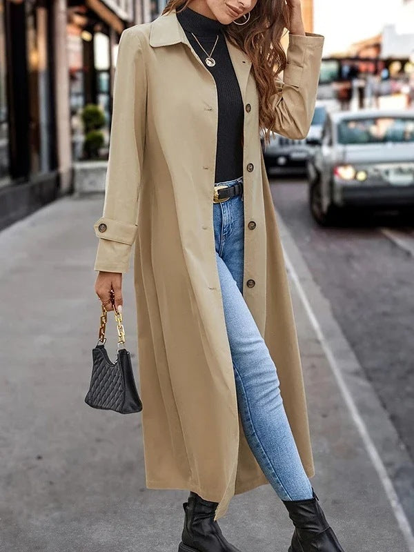 Gentle Button Long Trench Coats