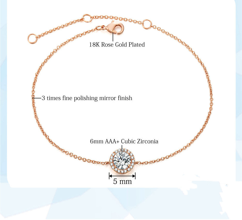 Round Crystal Anklet