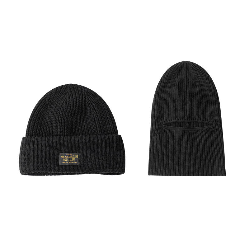 Vintage Knitted Beanie (Turns into Balaclava)