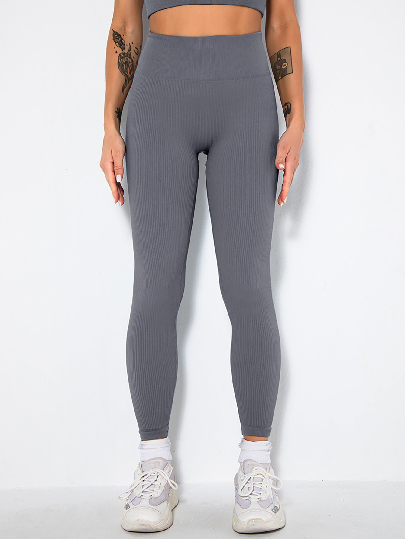 3 Pack Seamless Ribbed High Waisted Leggings/Yoga Pants