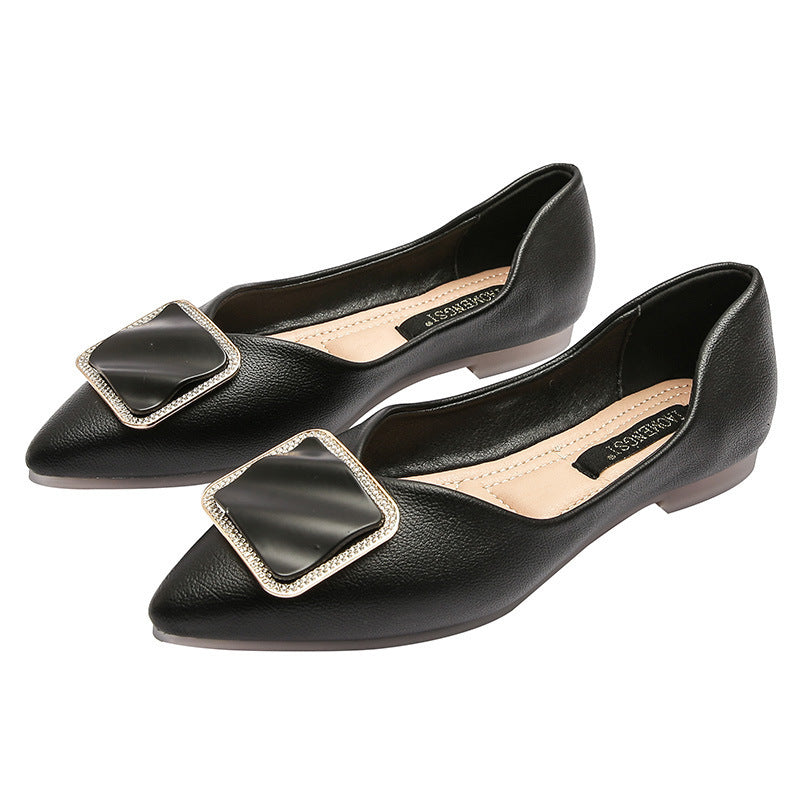 Hollow Pointed Ballet Flats