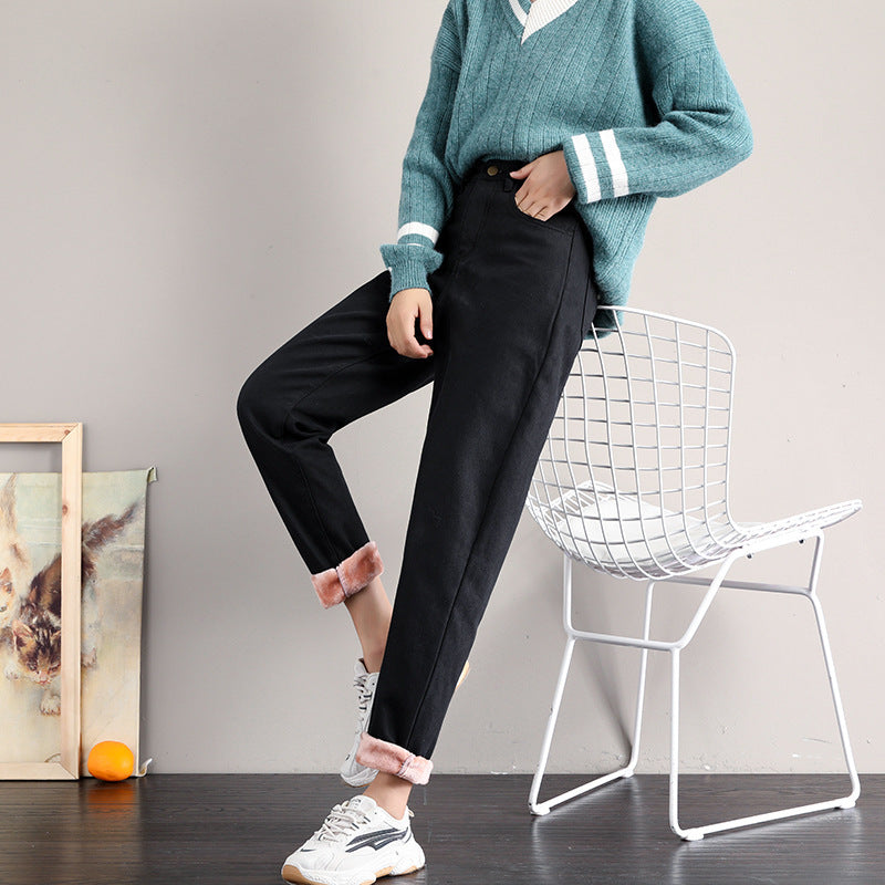 Straight High-Waist Loose Jeans