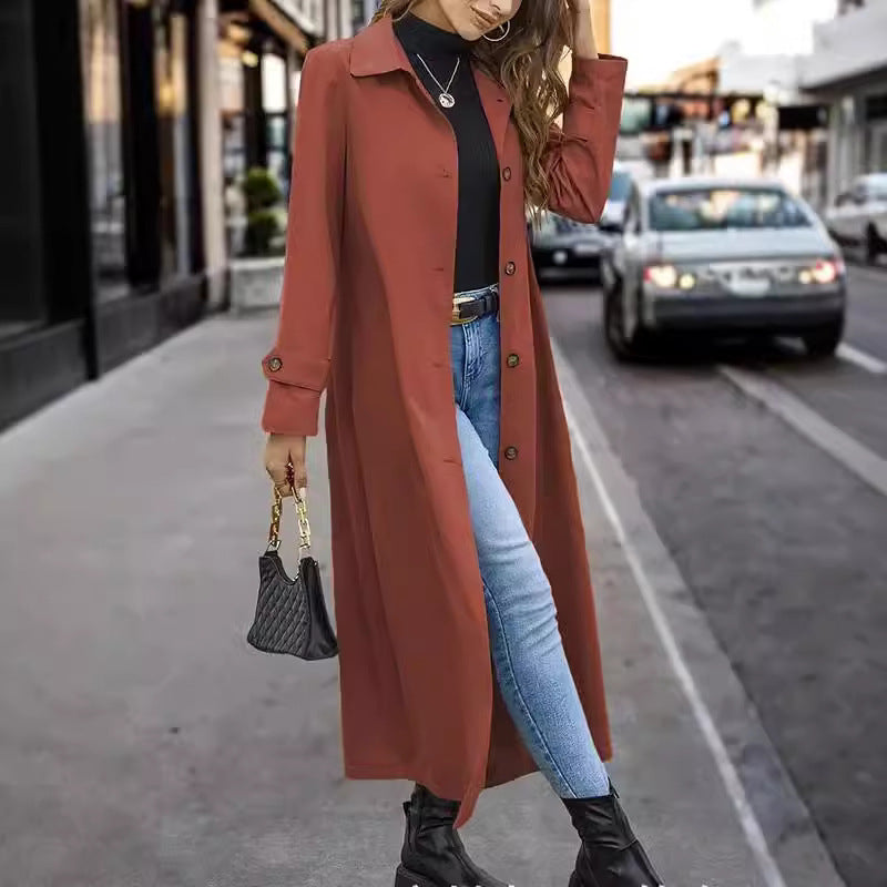 Gentle Button Long Trench Coats