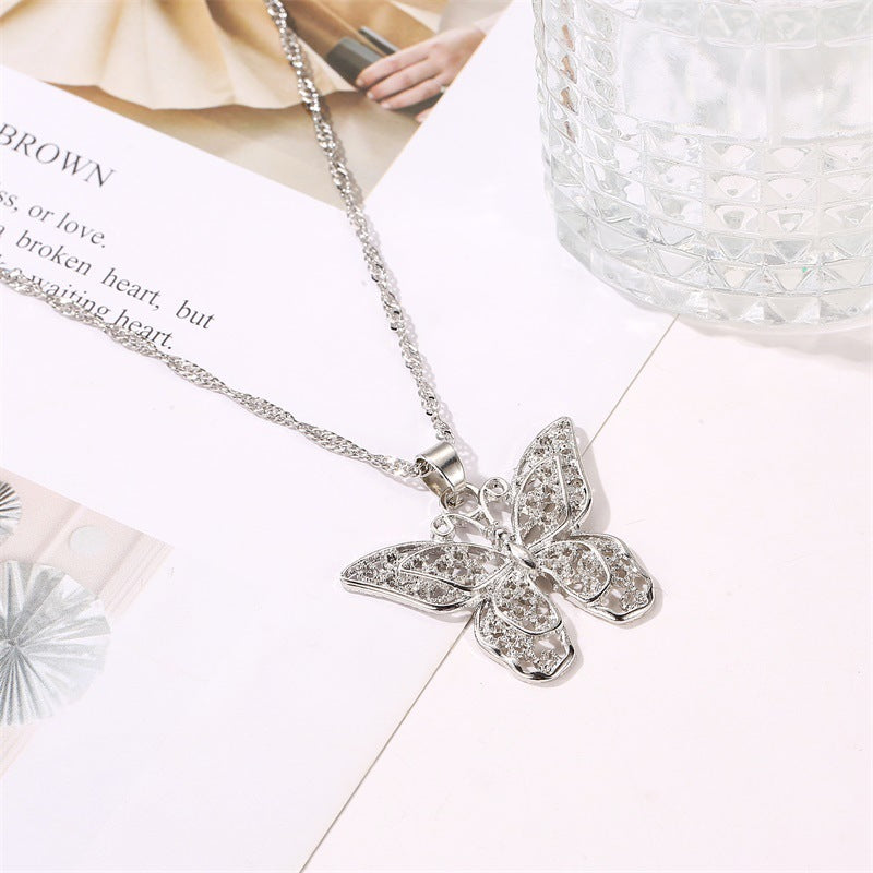 Butterfly Statement Pendant Necklaces