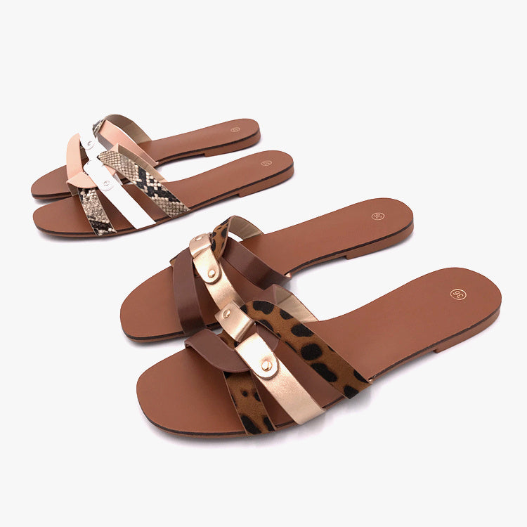 Flat Bottom Slipper Slide Sandals