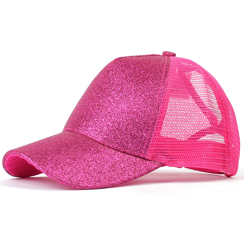 Sequins Ponytail Baseball Caps