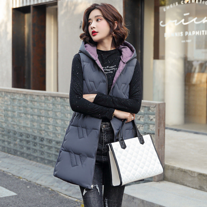 Women's Double-Sided Hooded Bodywarmer Jackets