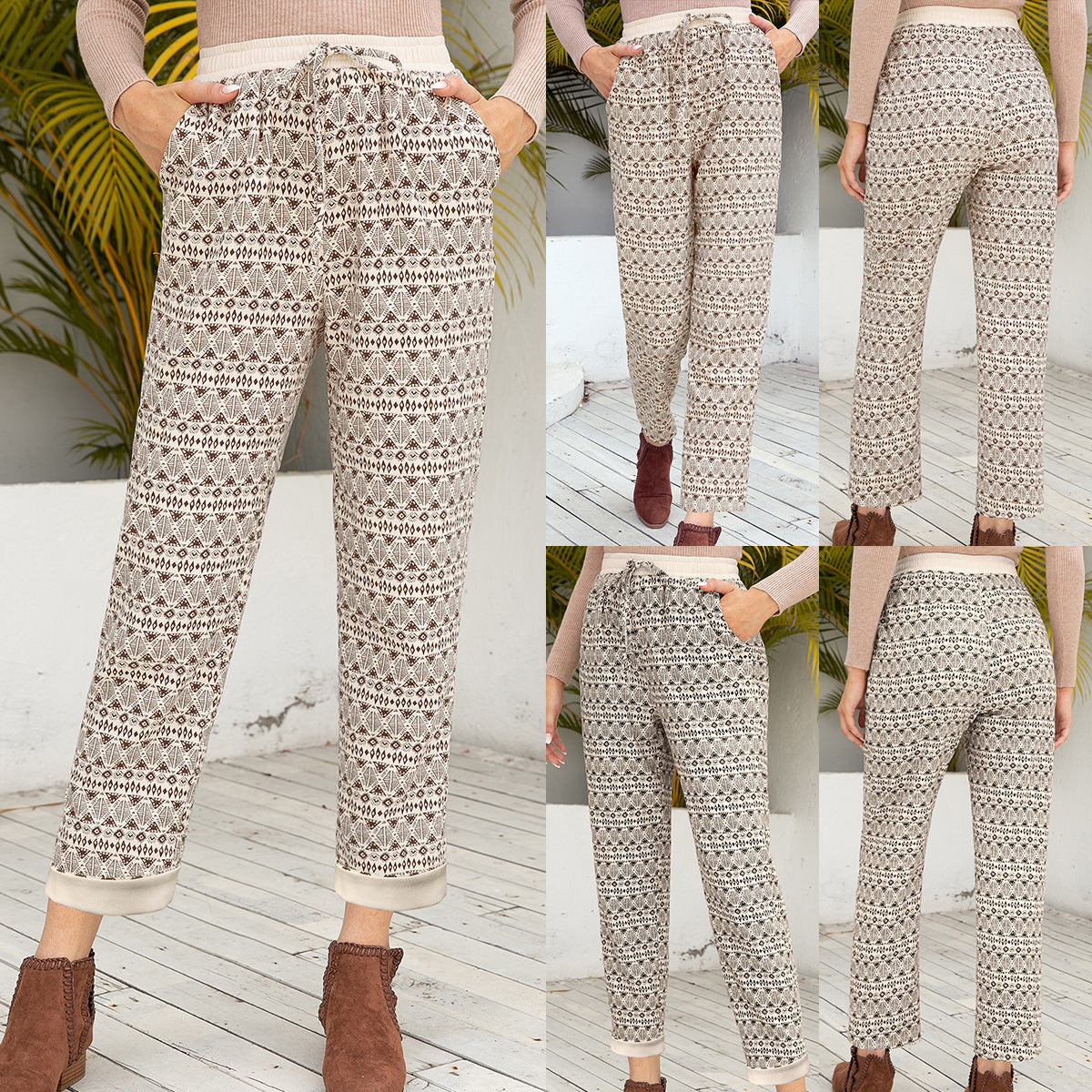 Women’s Print Lace Loose Pants