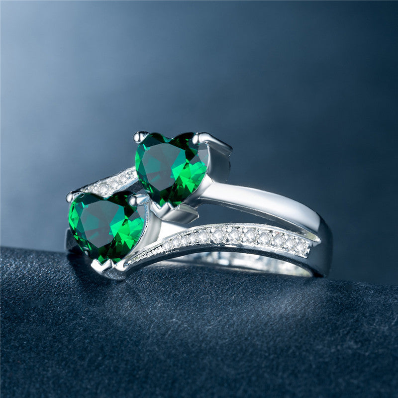 Platinum Plated Copper Zircon Rings