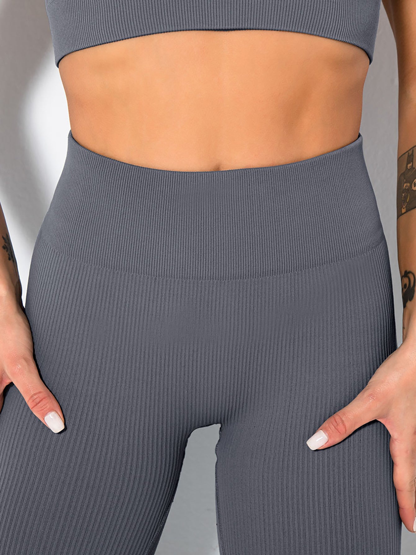 3 Pack Seamless Ribbed High Waisted Leggings/Yoga Pants