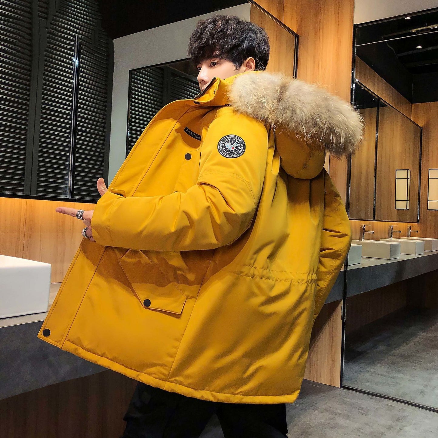 Hooded Fur Collar Coats