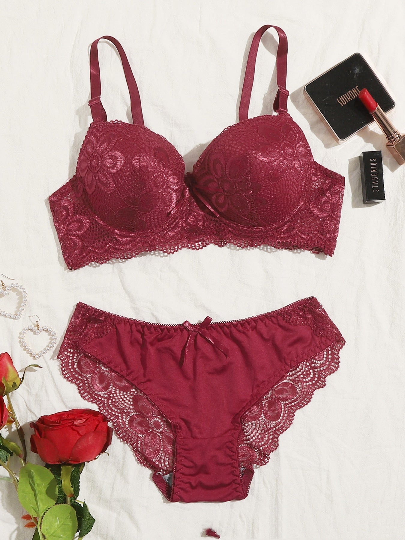 Lace Lingerie Panties & Bras Set