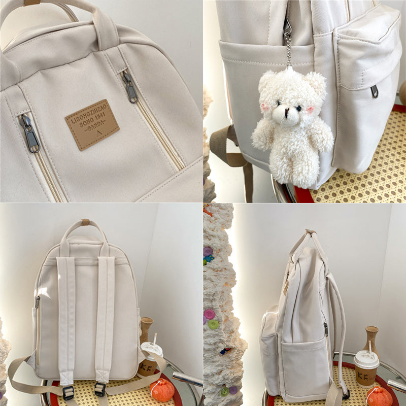 Cool Double Zipper Tote Backpacks