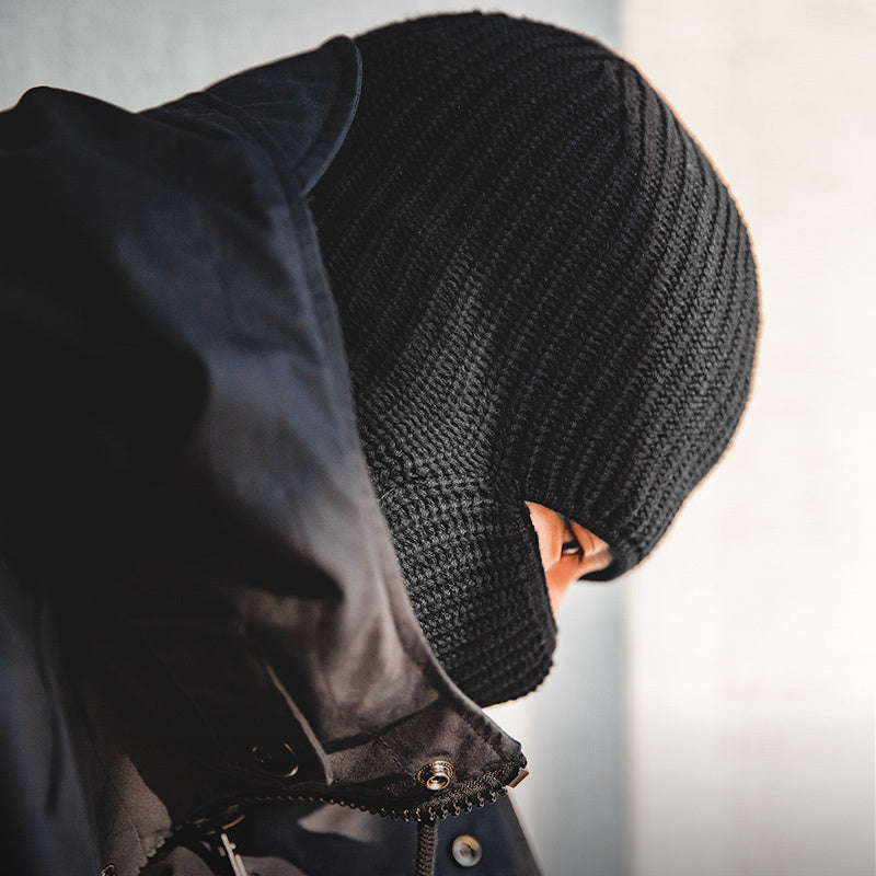 Vintage Knitted Beanie (Turns into Balaclava)