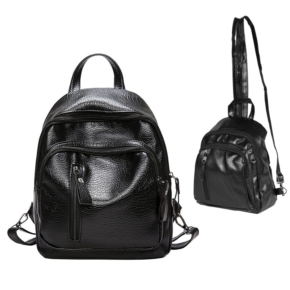 PU Leather Waterproof Anti Theft Backpacks