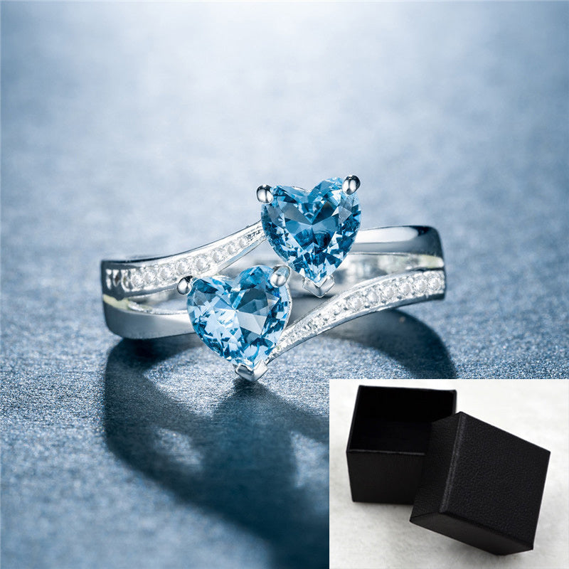 Platinum Plated Copper Zircon Rings