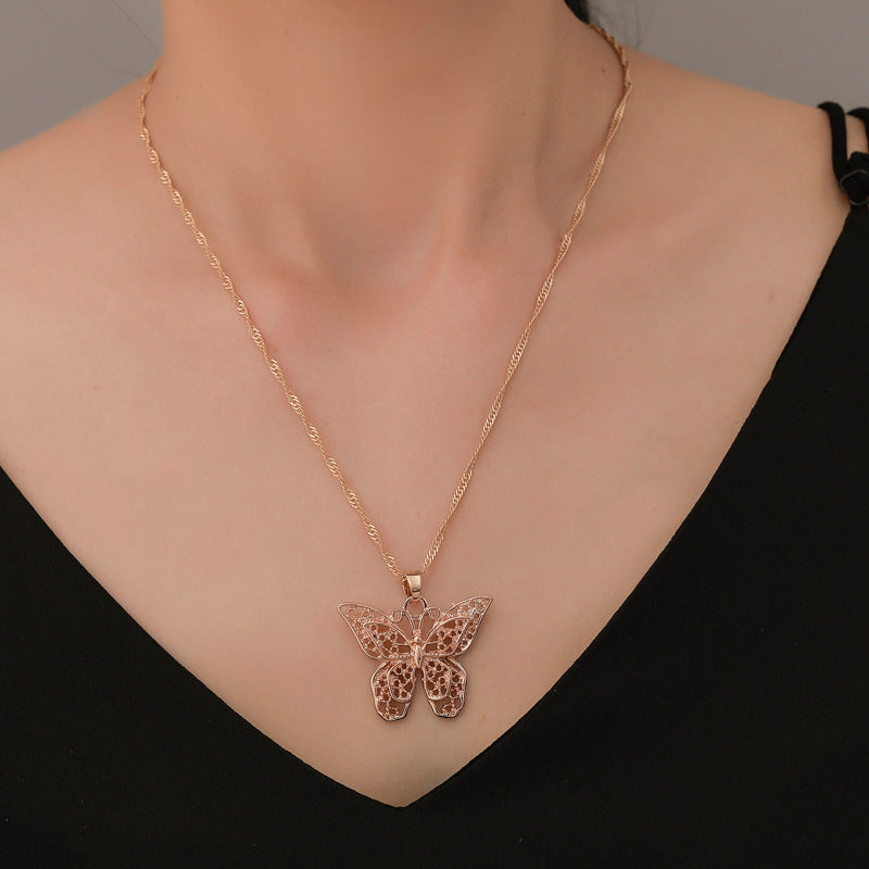 Butterfly Statement Pendant Necklaces