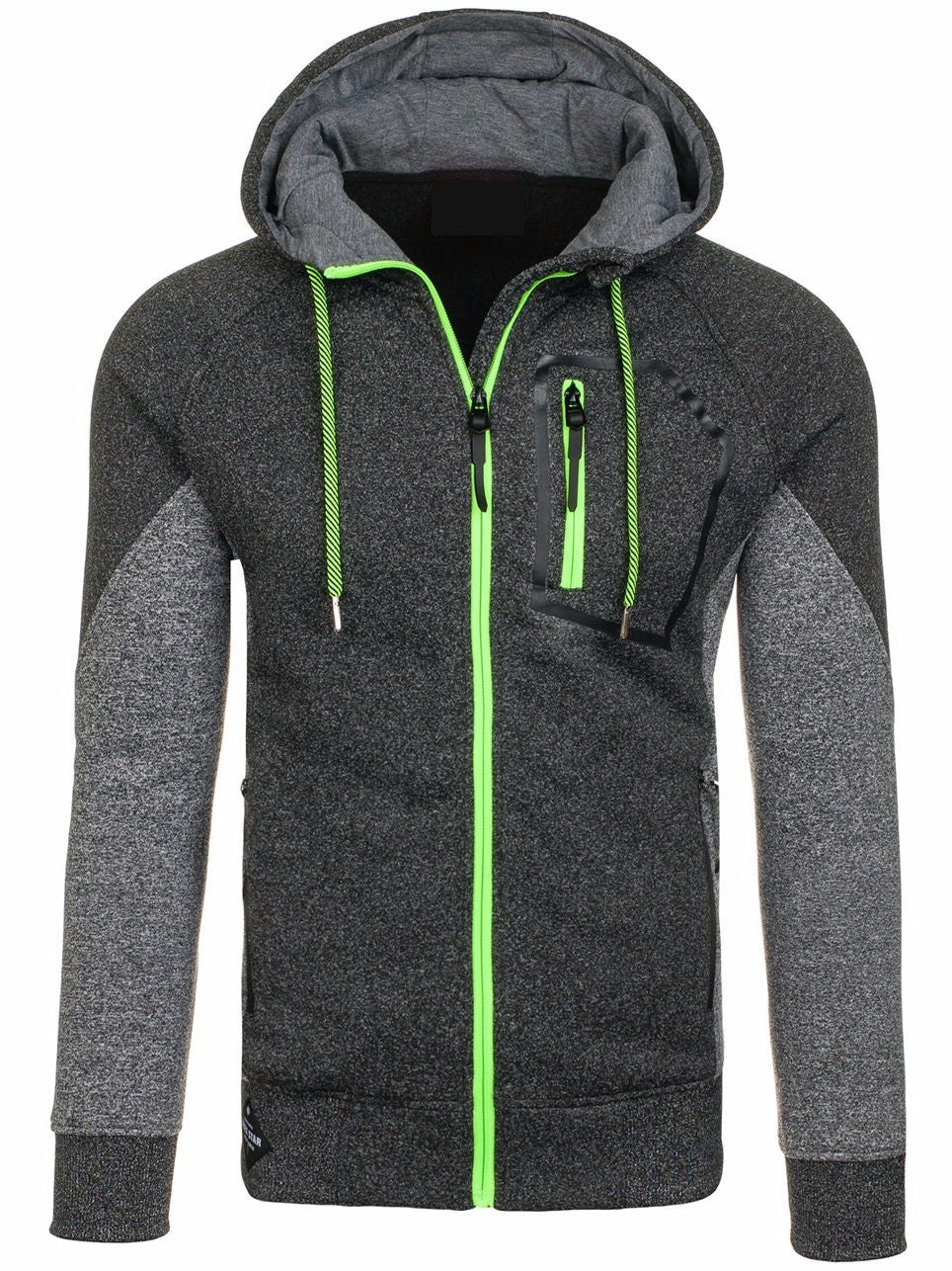 Paneling Long Sleeve Hoodie Jacket