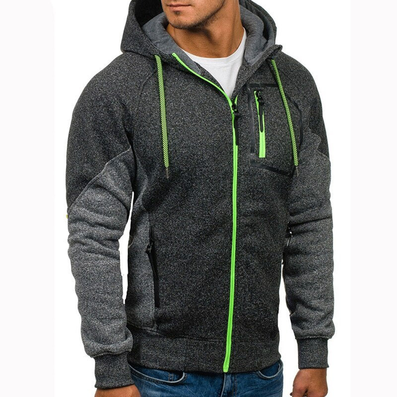 Paneling Long Sleeve Hoodie Jacket