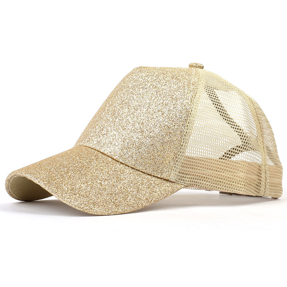 Sequins Ponytail Baseball Caps
