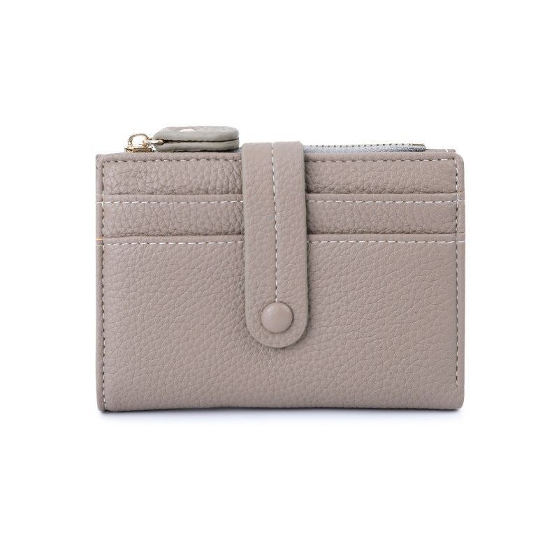 Leather Plaid Solid Card Holder Purses