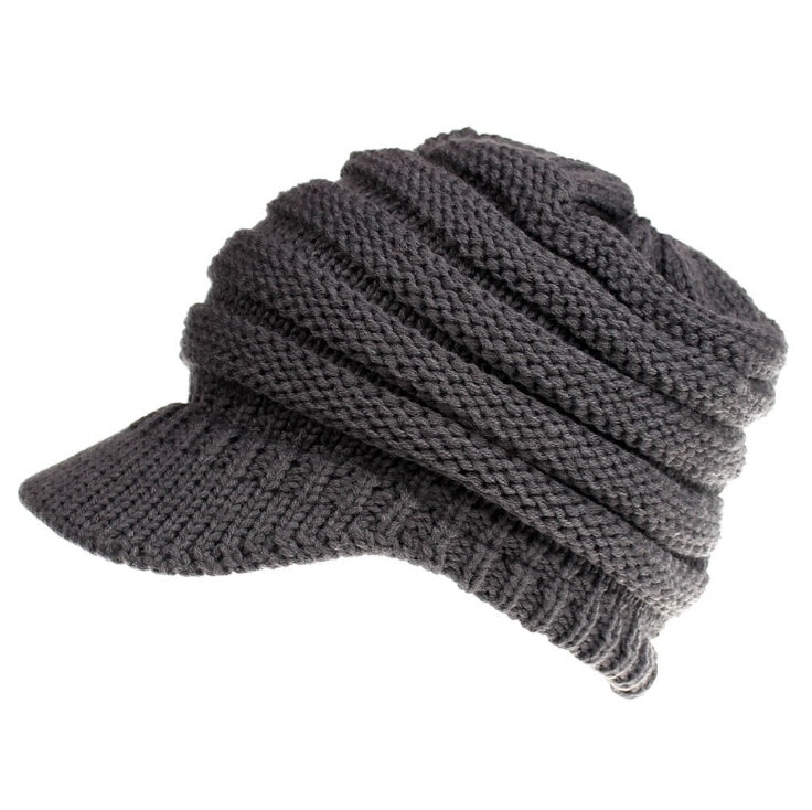 Ponytail Soft Knitting Beanie Cap Hats