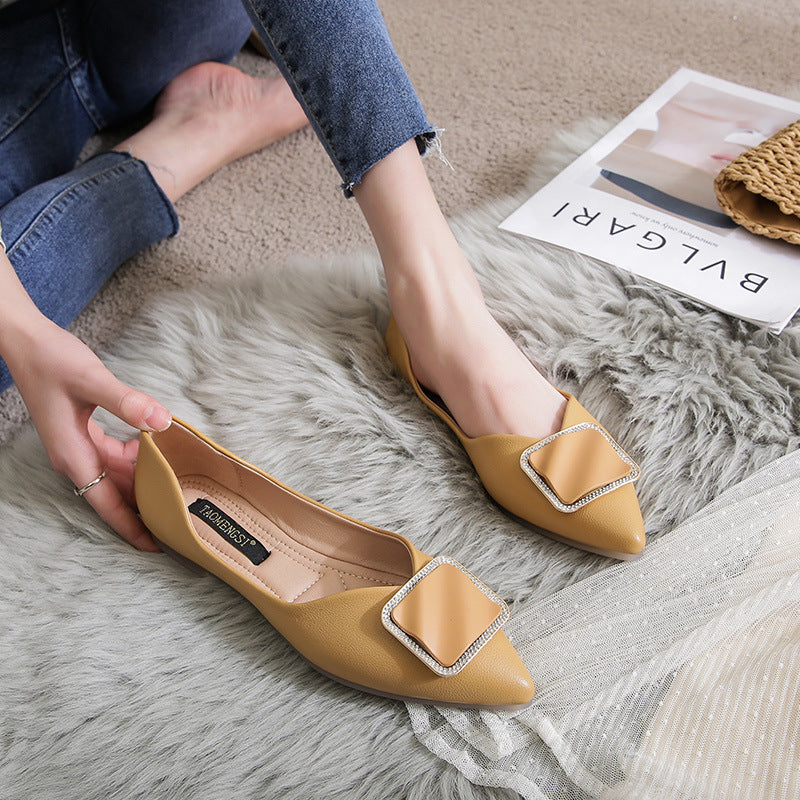 Hollow Pointed Ballet Flats