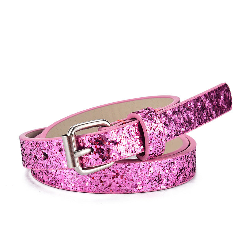 Ladies Heart Glitter Belts