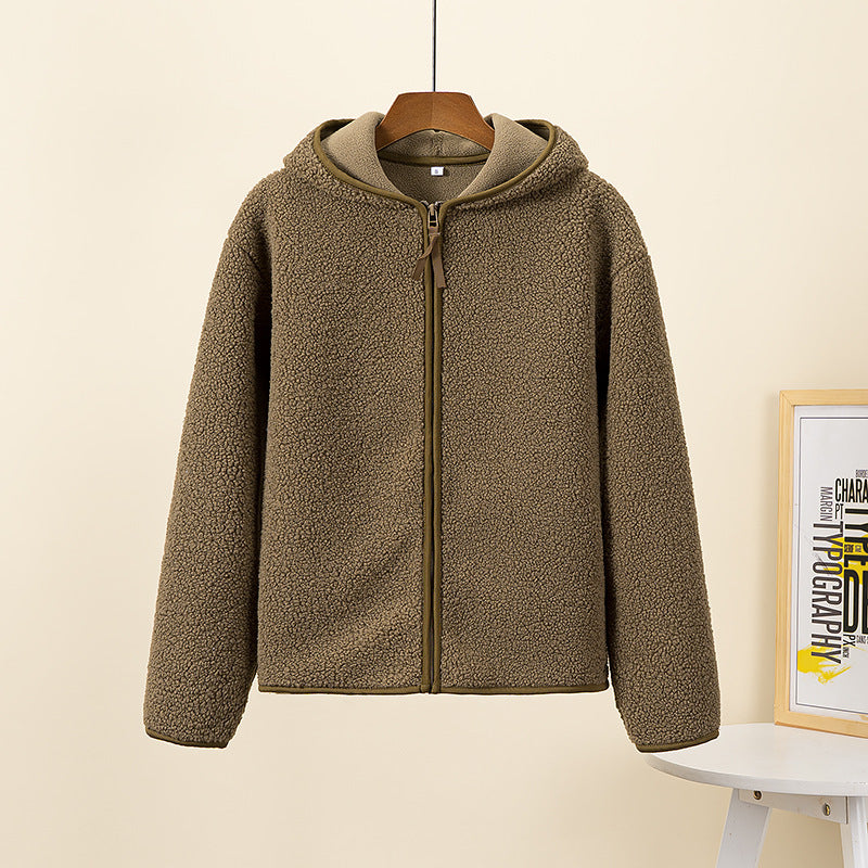 Faux Cashmere Polar Fleece Zipped Hoodies