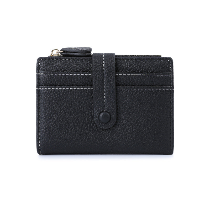 Leather Plaid Solid Card Holder Purses