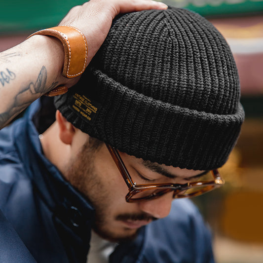 Vintage Knitted Beanie (Turns into Balaclava)