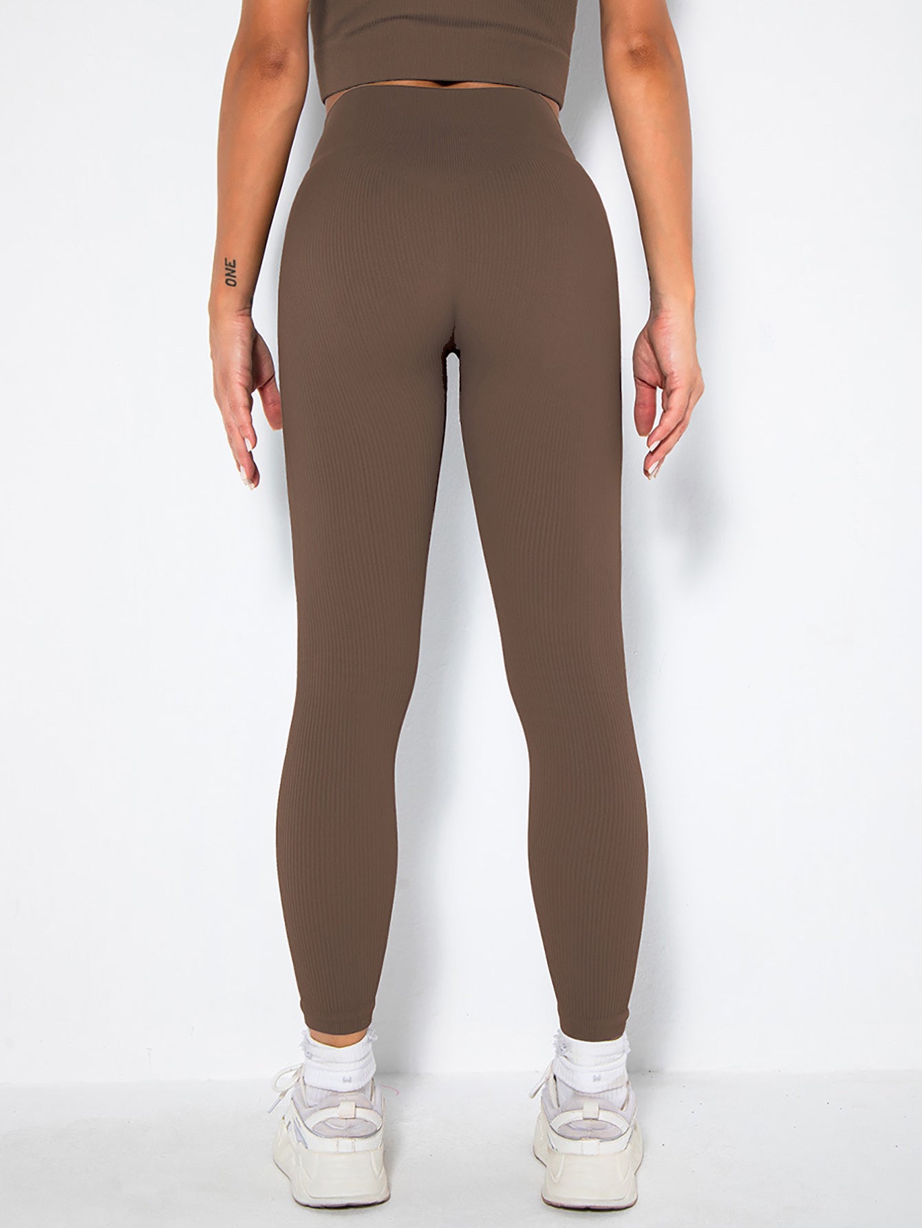 2 Pack Seamless Ribbed High Waisted Leggings/Yoga Pants