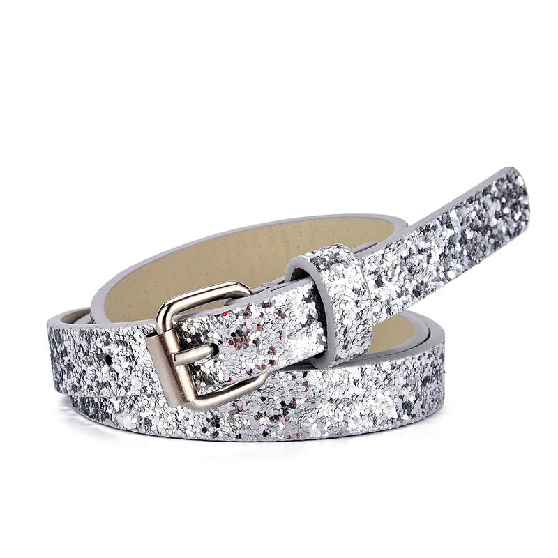 Ladies Heart Glitter Belts