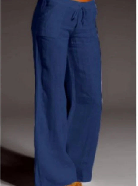 Cross-Border Loose Stretch Waist Flared Pants
