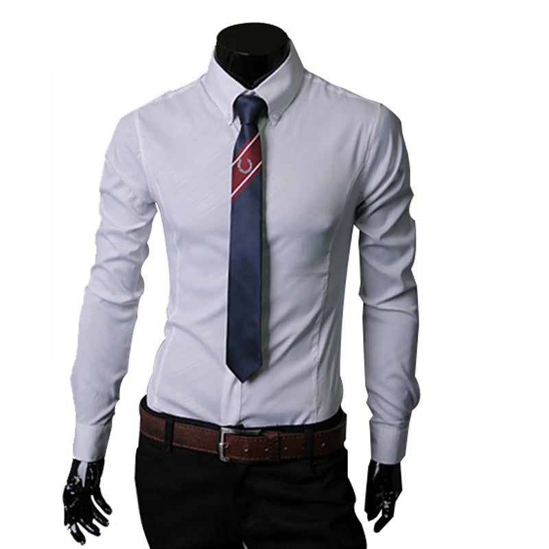Dark Pattern Twill Long Sleeve Shirts