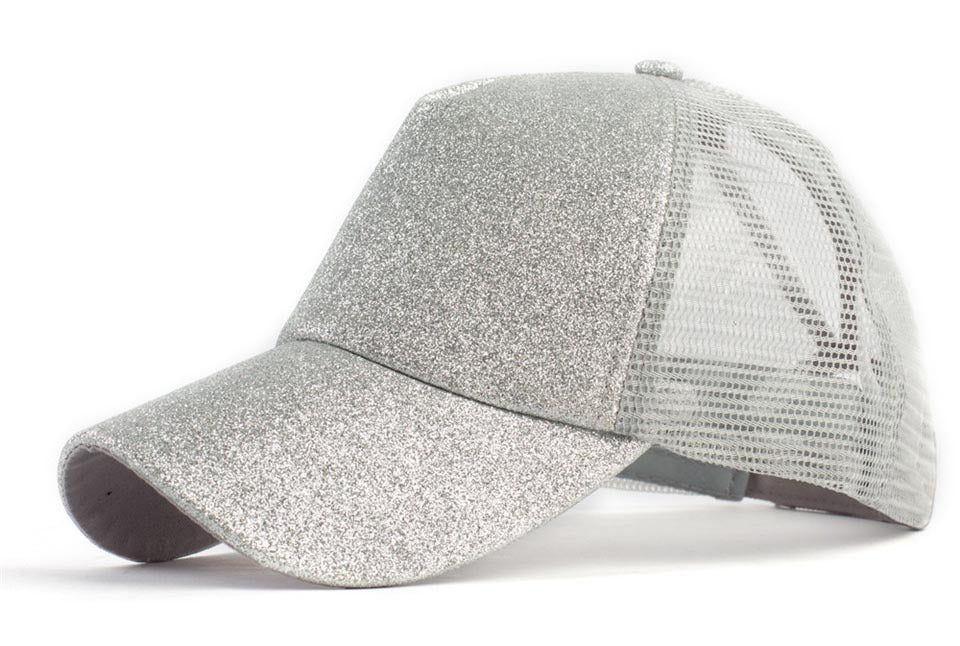 Sequins Ponytail Baseball Caps