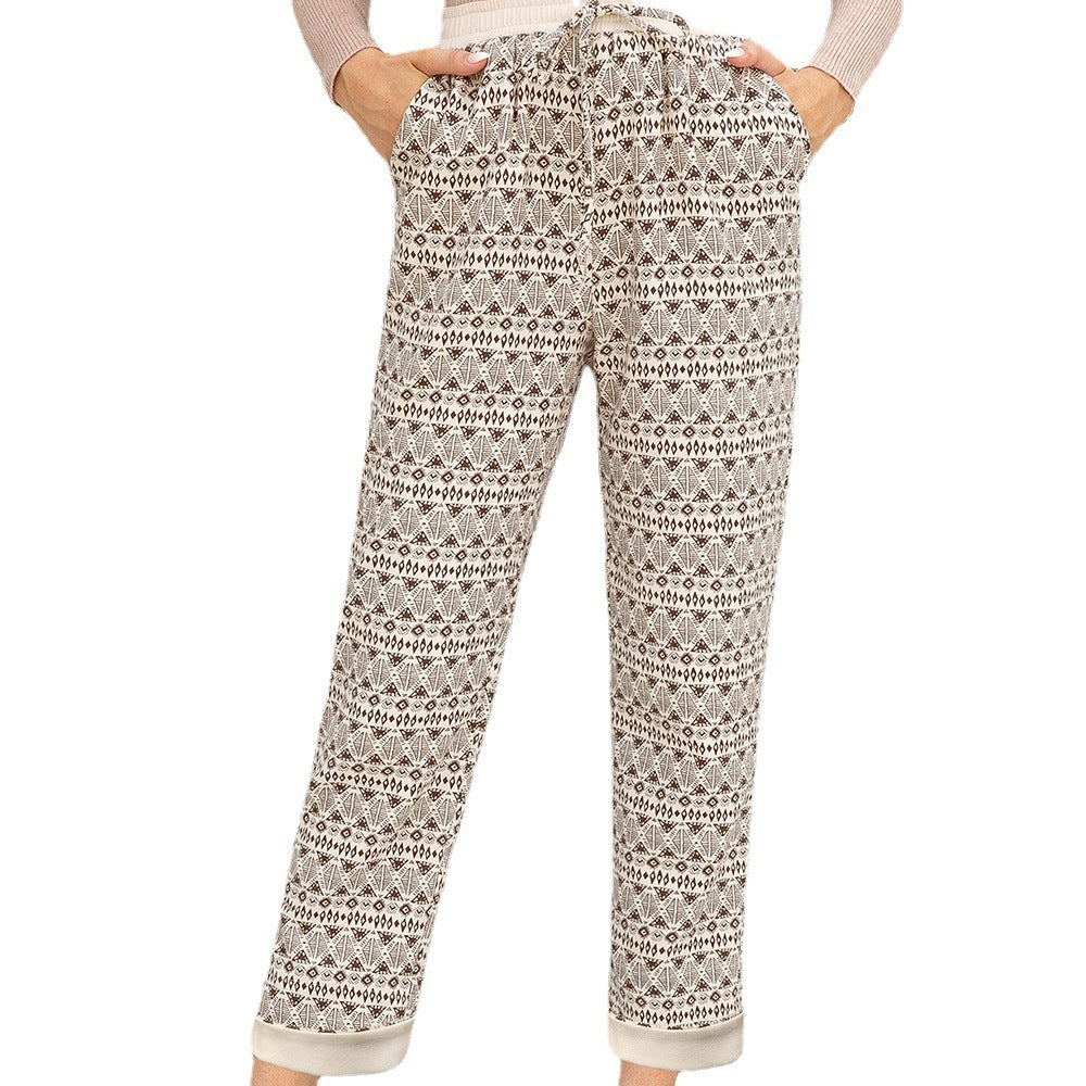 Women’s Print Lace Loose Pants