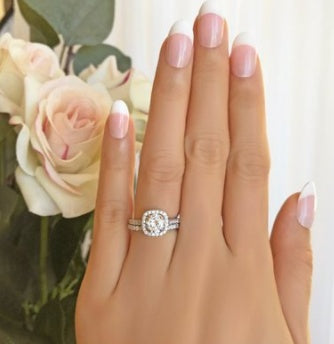 Ladies Inlaid Diamond Rings