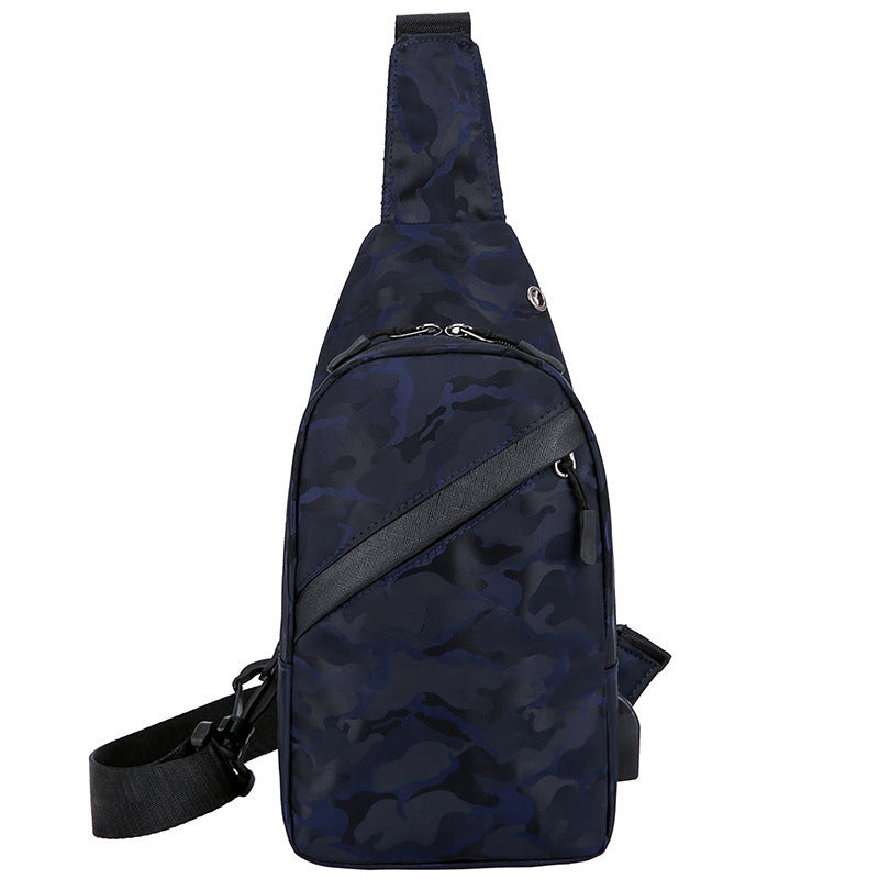 Camouflage Chest Crossbody Bag With Headphone Hole