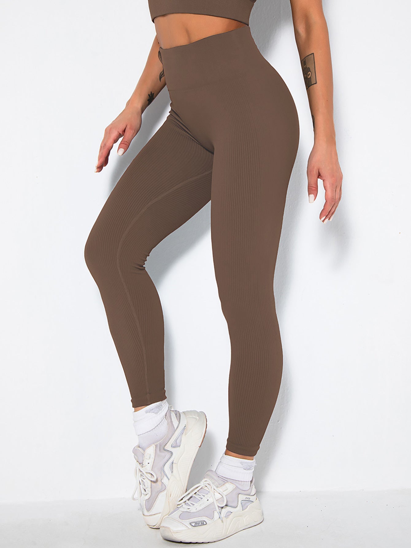 3 Pack Seamless Ribbed High Waisted Leggings/Yoga Pants