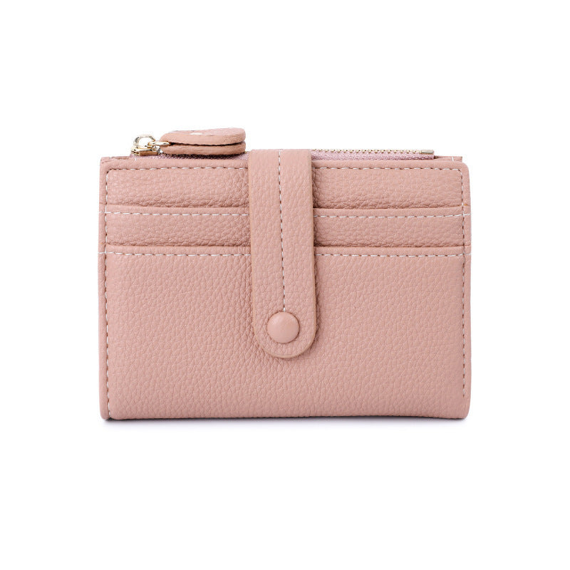 Leather Plaid Solid Card Holder Purses