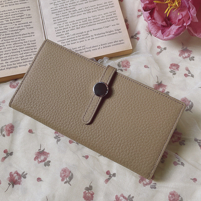 Genuine Leather Luxury Long Hasp Purses