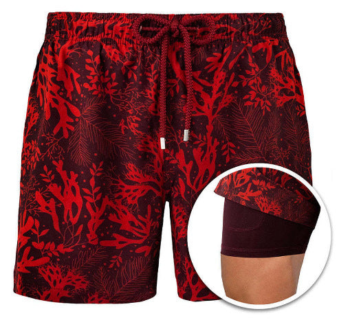 Double Layer Sport Polyester Shorts