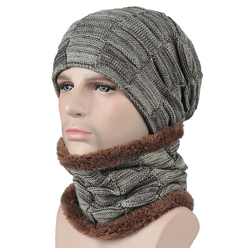 Square Plaid Fleece Beanie Hats