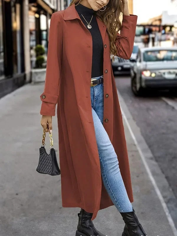 Gentle Button Long Trench Coats