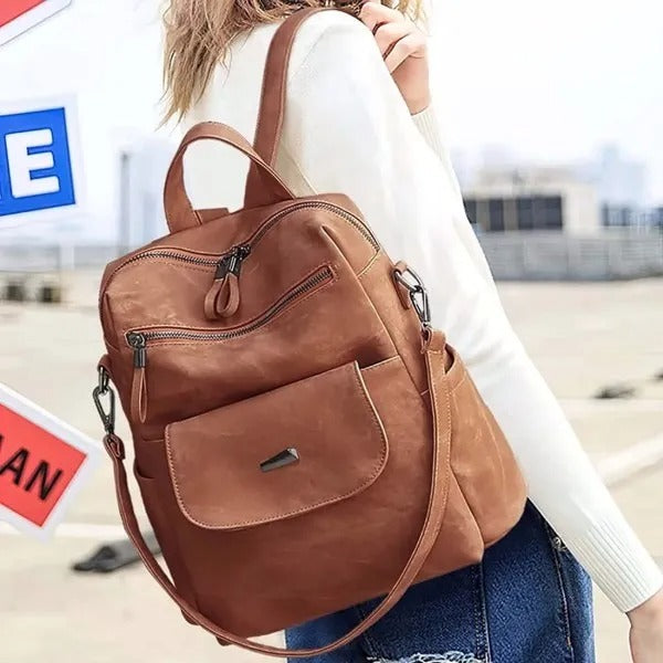 Waterproof PU Leather Backpacks