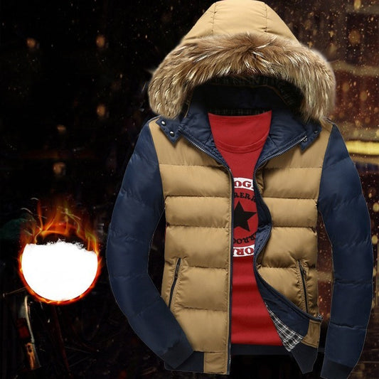 Cotton Hooded Fur Collar Coats