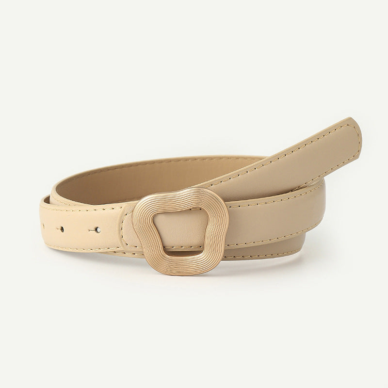 Fashion Geometric Press Buckle Belts