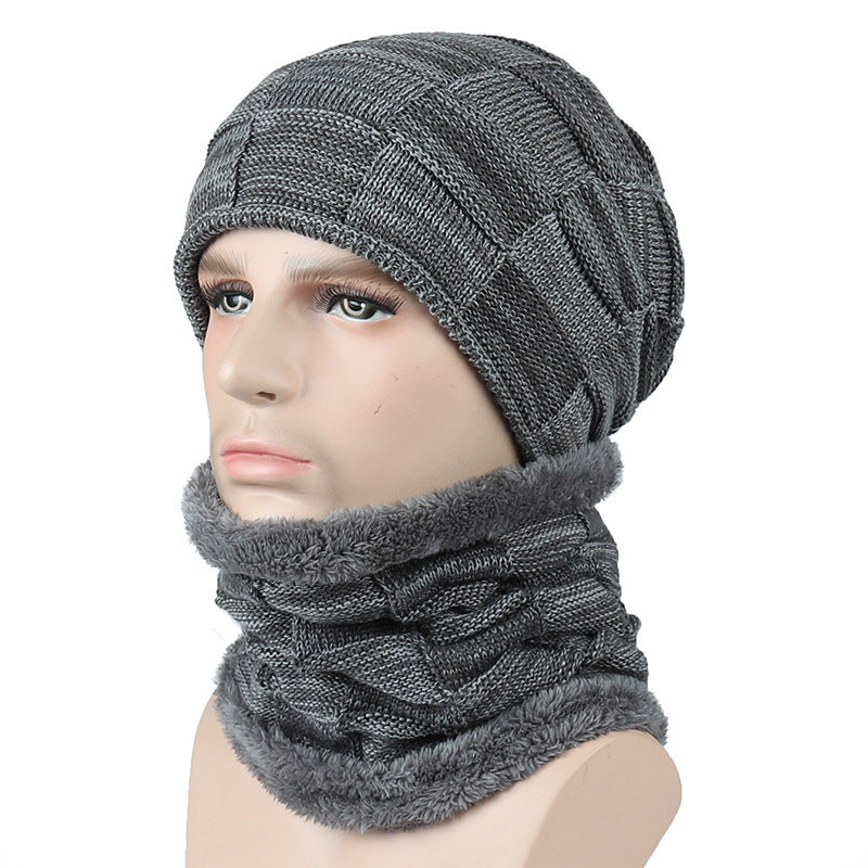 Square Plaid Fleece Beanie Hats