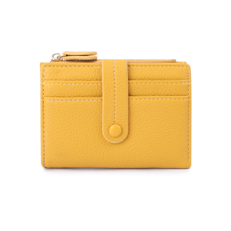 Leather Plaid Solid Card Holder Purses